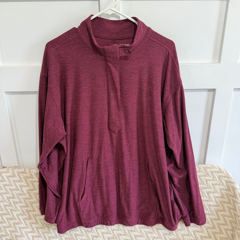Lands' End Women’s Performance UPF 50 Quarter Zip Pullover Top